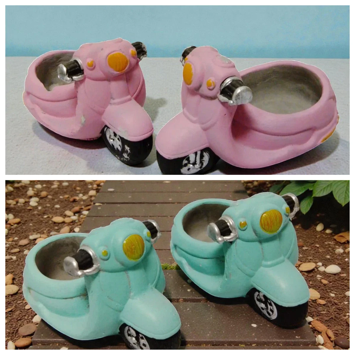 Handpainted Scooter Ceramic Succulent Pot - Image 11