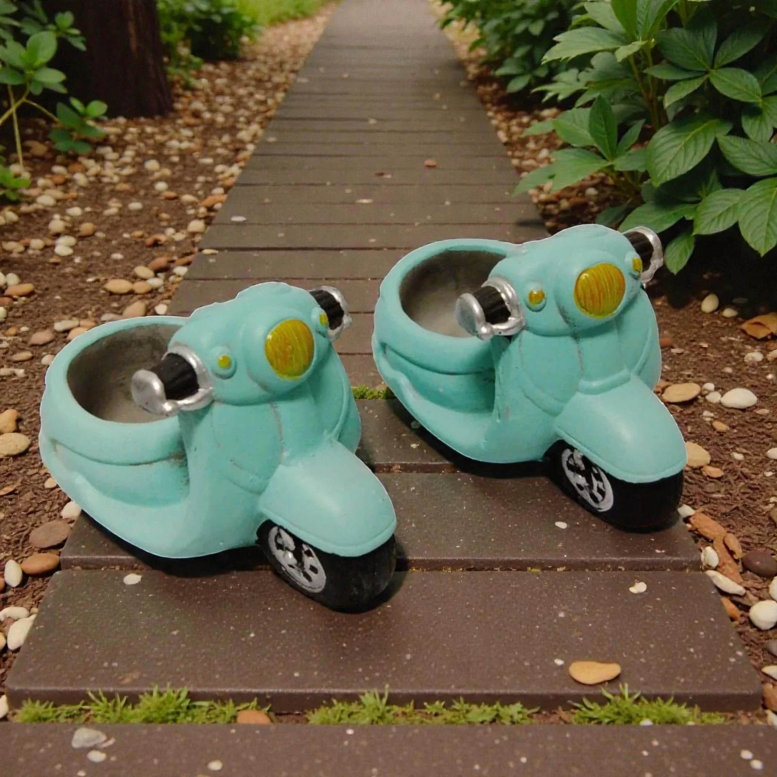 Handpainted Scooter Ceramic Succulent Pot - Image 12