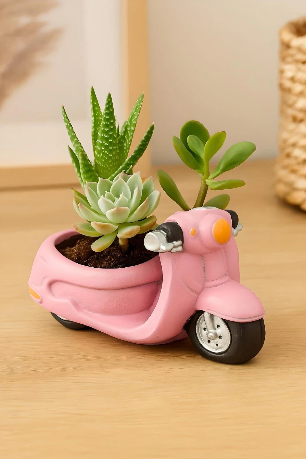 Handpainted Scooter Ceramic Succulent Pot - Image 5
