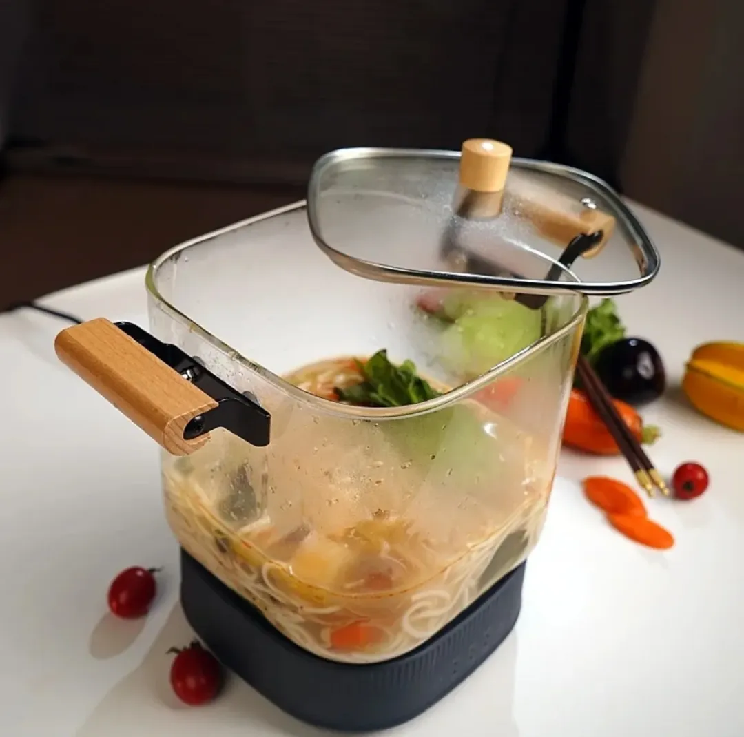 Classic Square Transparent Glass Stew Pot - Image 3