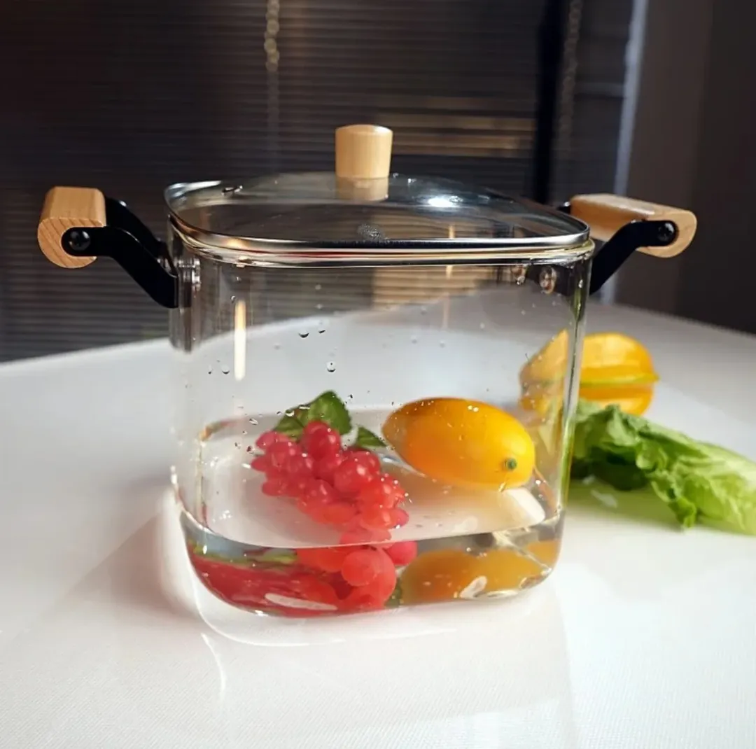 Classic Square Transparent Glass Stew Pot - Image 7
