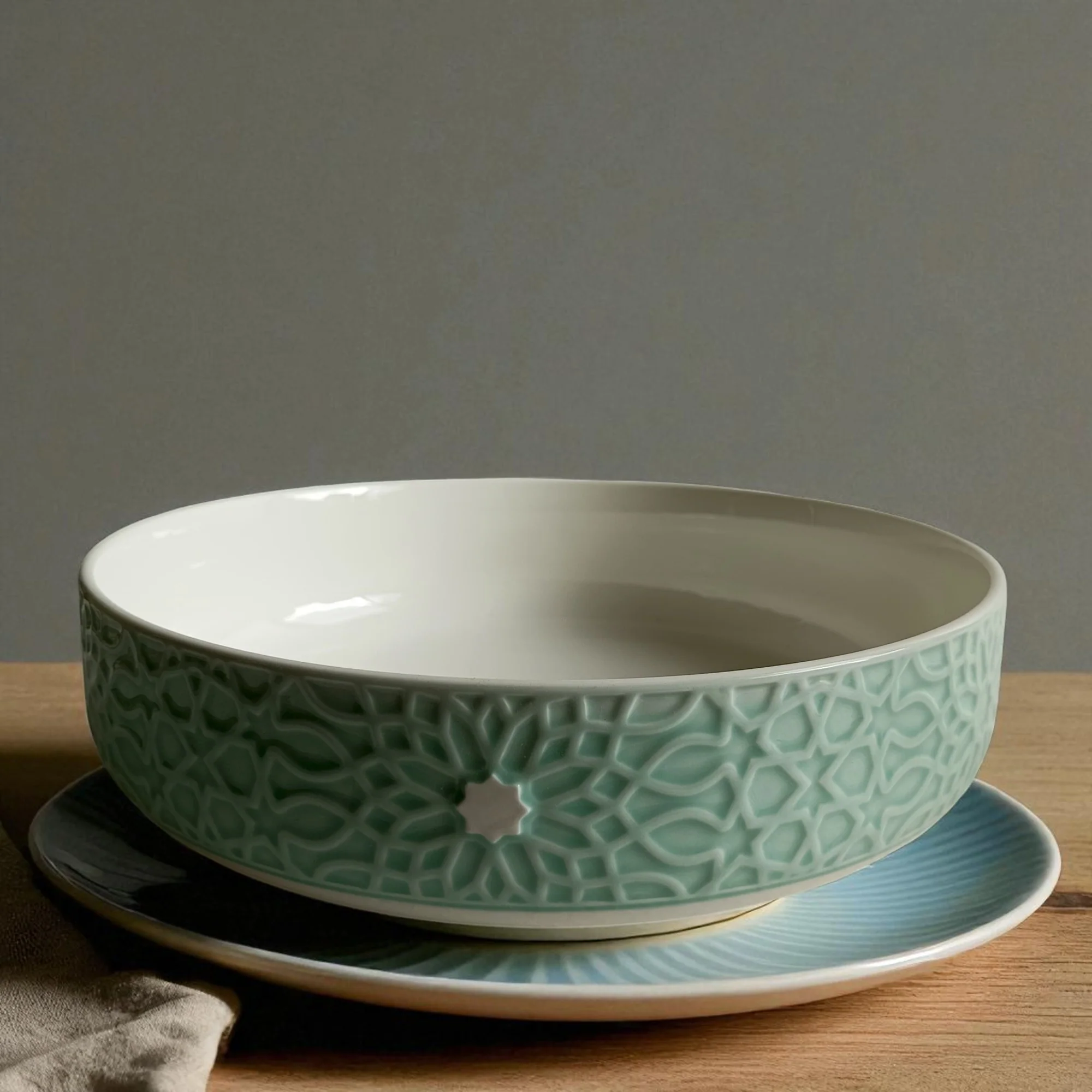 Embossed Ceramic Bowl (10 inches) - Image 2