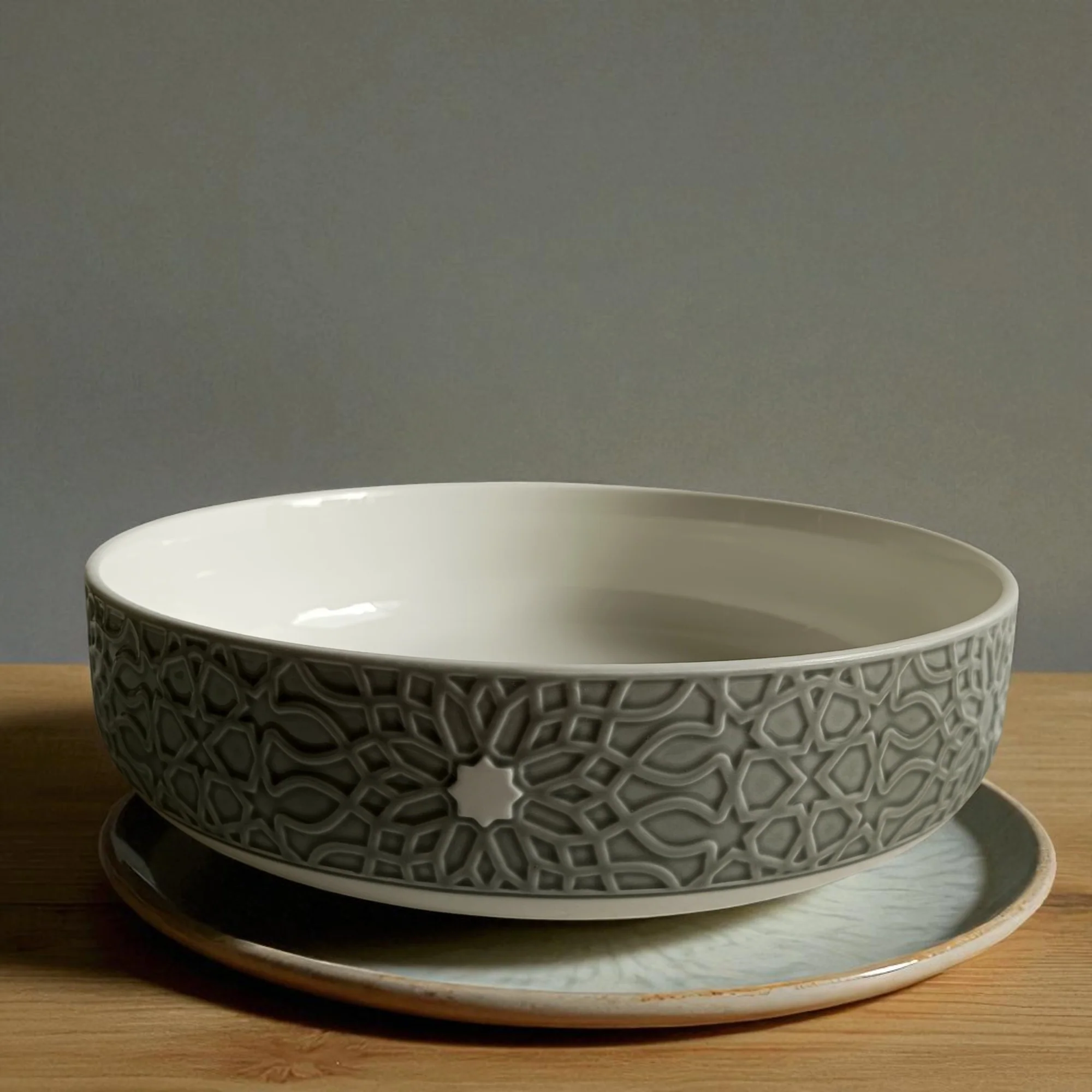 Embossed Ceramic Bowl (10 inches) - Image 3