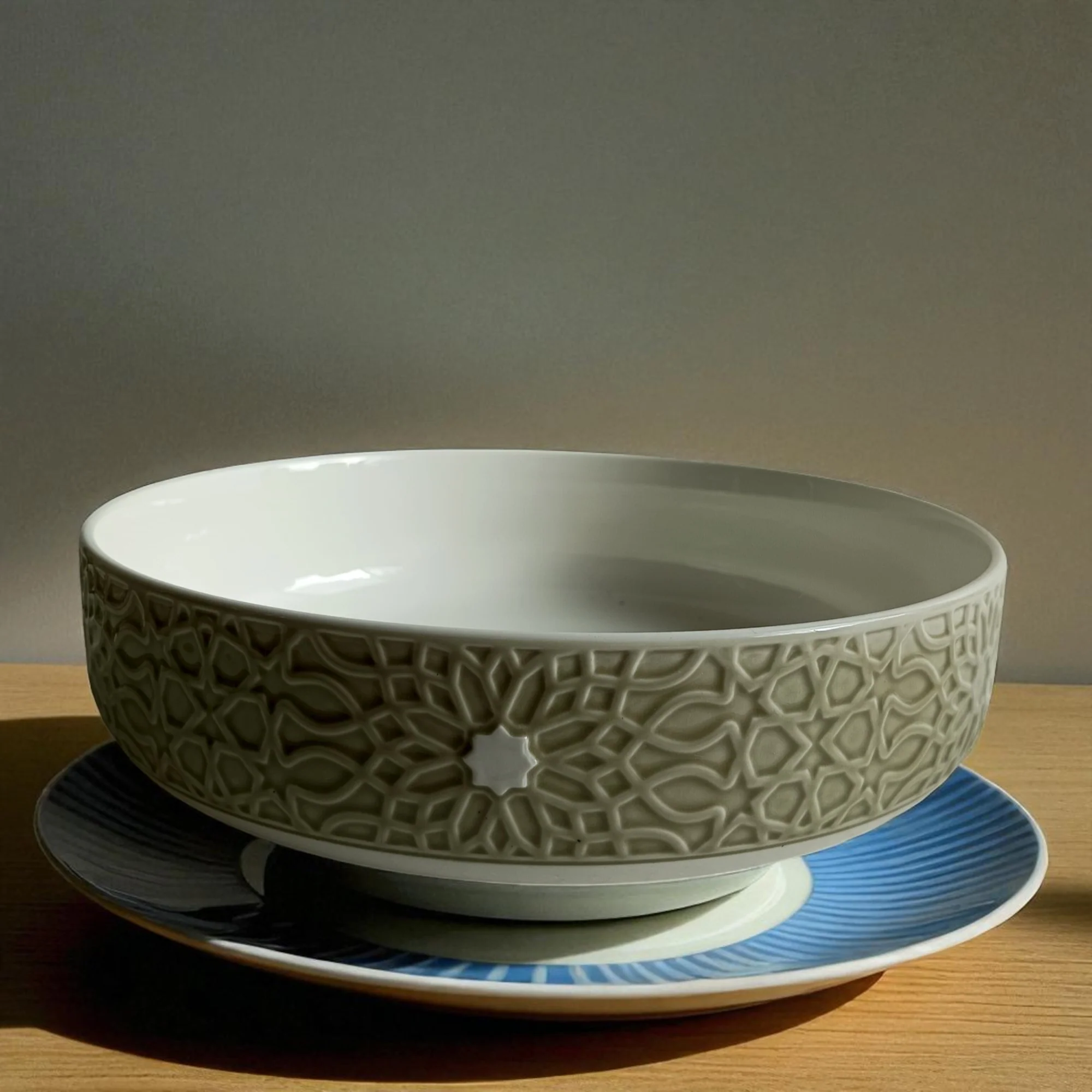 Embossed Ceramic Bowl (10 inches) - Image 4