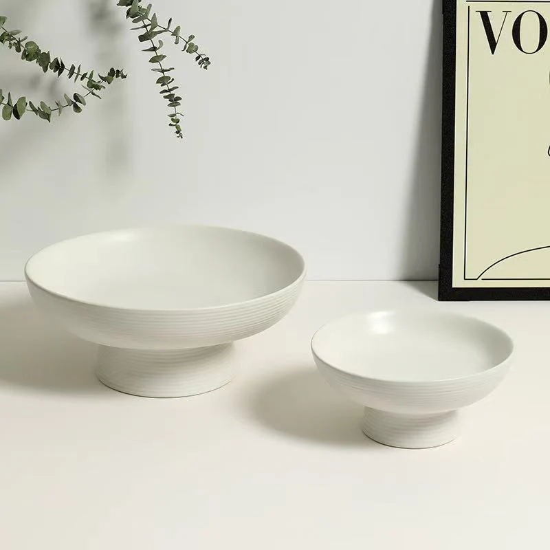 Ceramic Matte Footed Fruit Bowl - Image 6