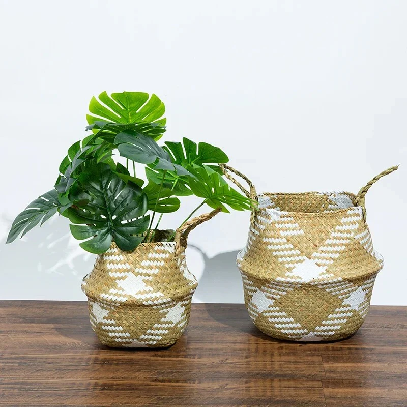 Criss Handwoven Seagrass Basket (Large) - Image 10