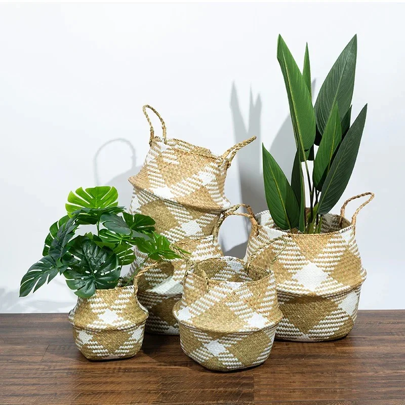 Criss Handwoven Seagrass Basket (Large) - Image 11