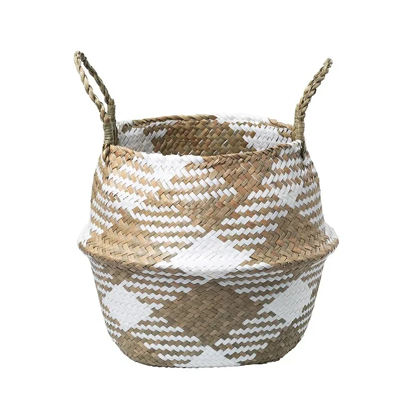 Criss Handwoven Seagrass Basket (Large) - Image 12