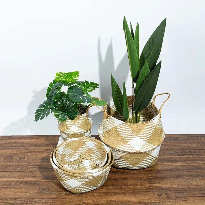 Criss Handwoven Seagrass Basket (Large) - Image 13