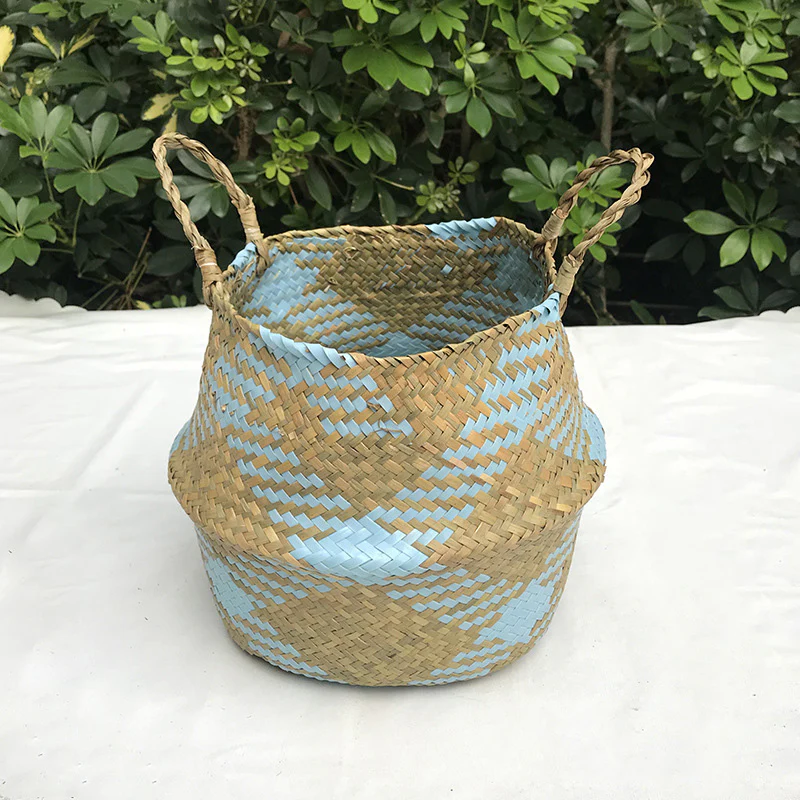 Criss Handwoven Seagrass Basket (Large) - Image 4