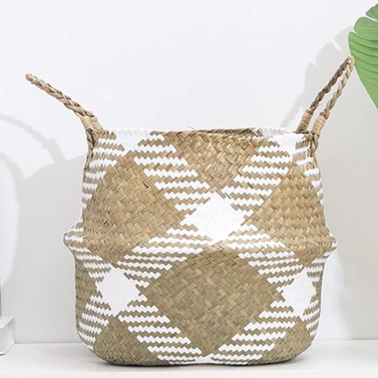 Criss Handwoven Seagrass Basket (Large) - Image 5