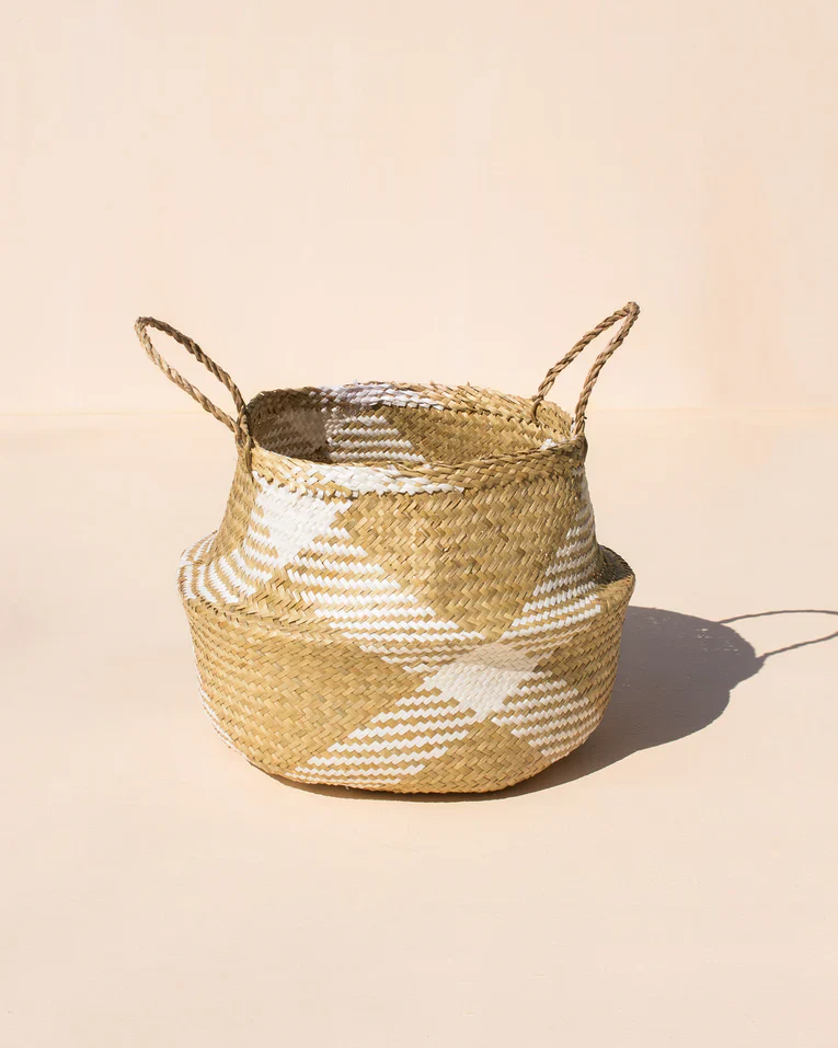 Criss Handwoven Seagrass Basket (Large) - Image 7