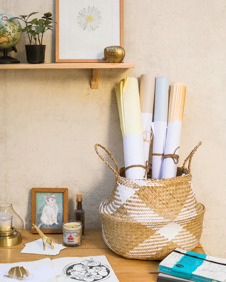 Criss Handwoven Seagrass Basket (Large) - Image 8