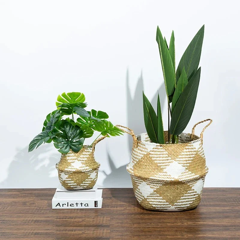 Criss Handwoven Seagrass Basket (Large) - Image 9