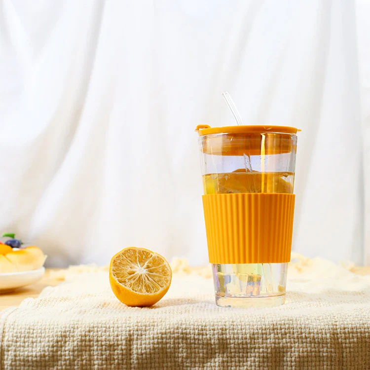 Glass Tumbler with Silicone Grip (450ml) - Image 3