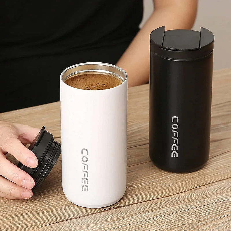 Matte Stainless Steel Coffee Tumbler (450ml) - Image 2