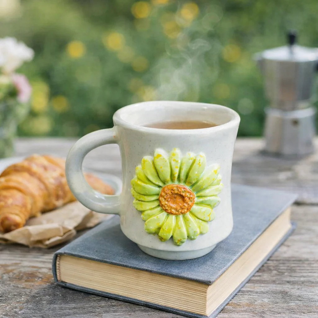 Handmade Ceramic Mug- Sunflower Series - Image 5