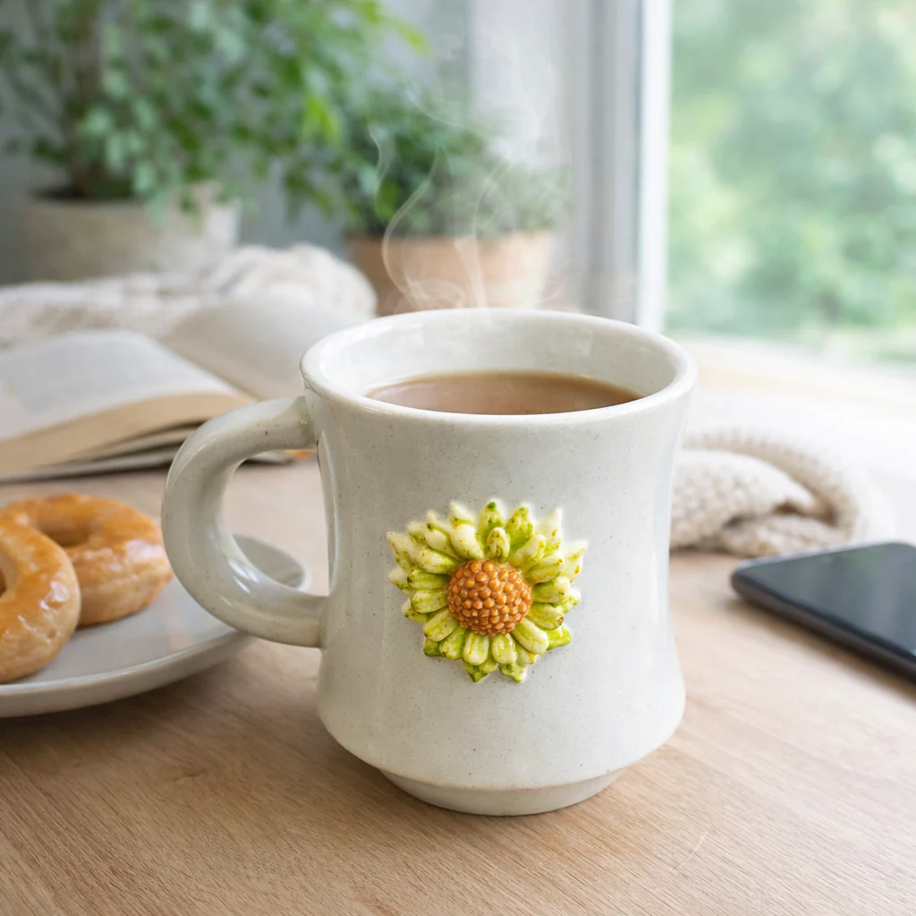 Handmade Ceramic Mug- Sunflower Series - Image 6