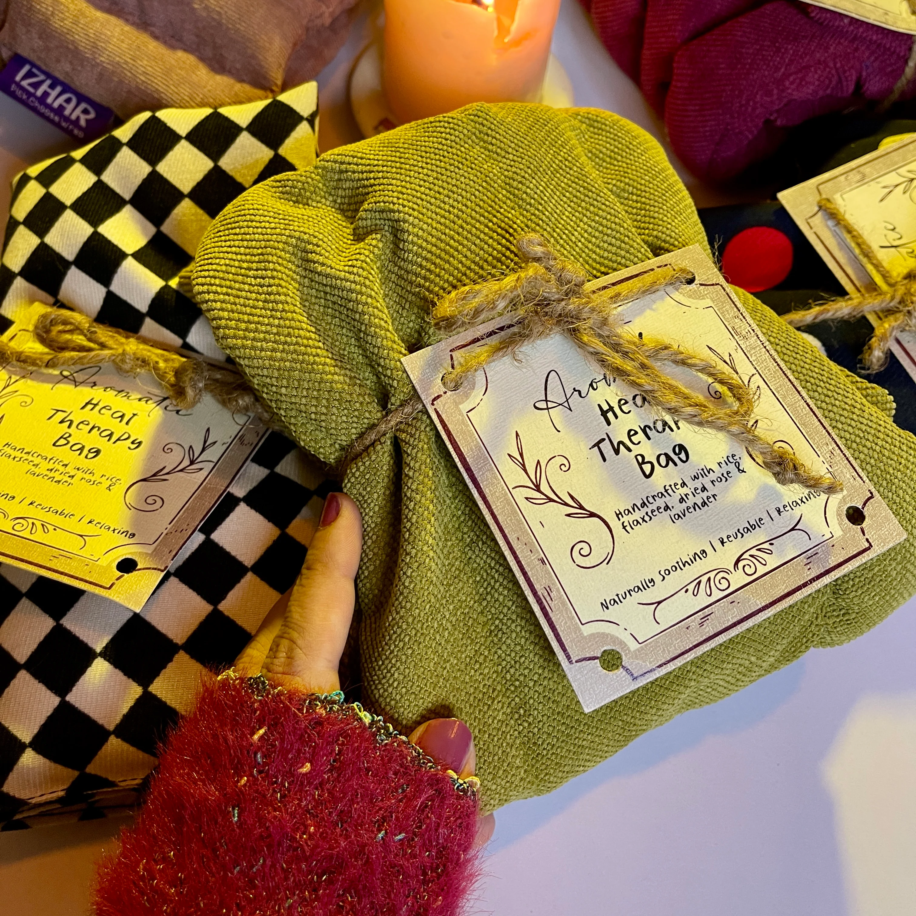 Natural Rice & Flaxseed Neck Heating Pad - Image 7