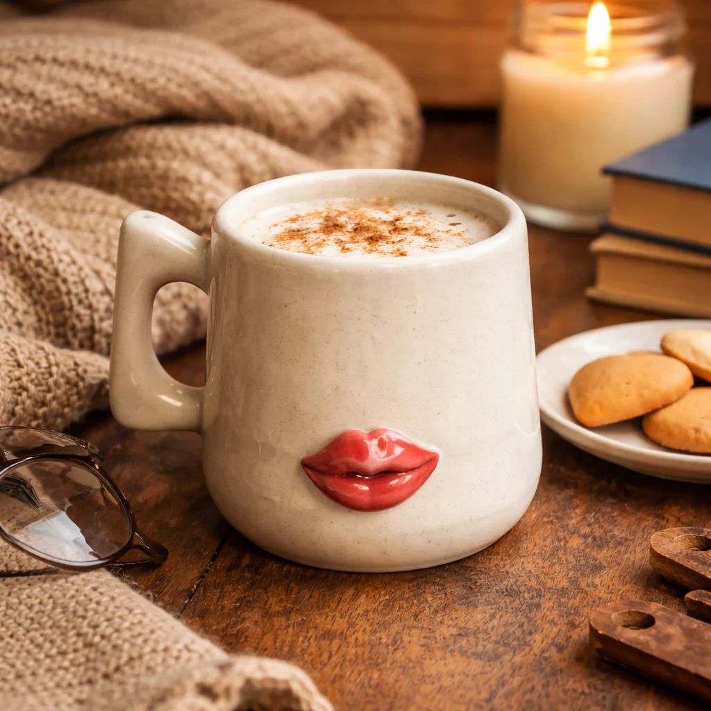 Handmade Ceramic Mug- Lips Series - Image 2
