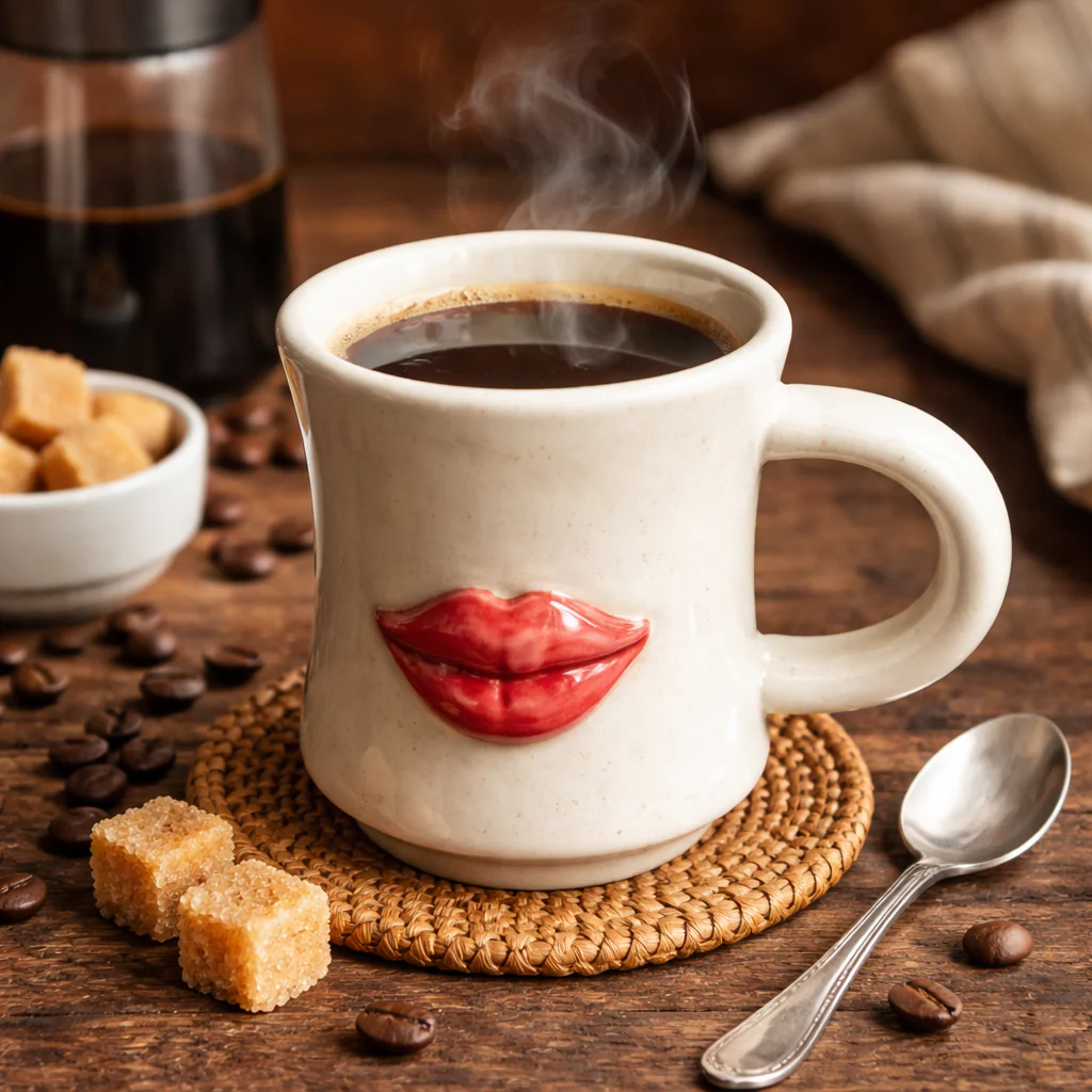 Handmade Ceramic Mug- Lips Series - Image 3