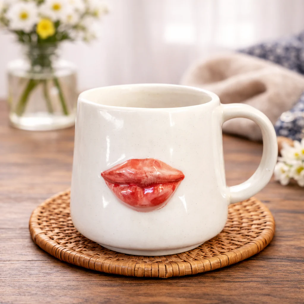 Handmade Ceramic Mug- Lips Series - Image 4