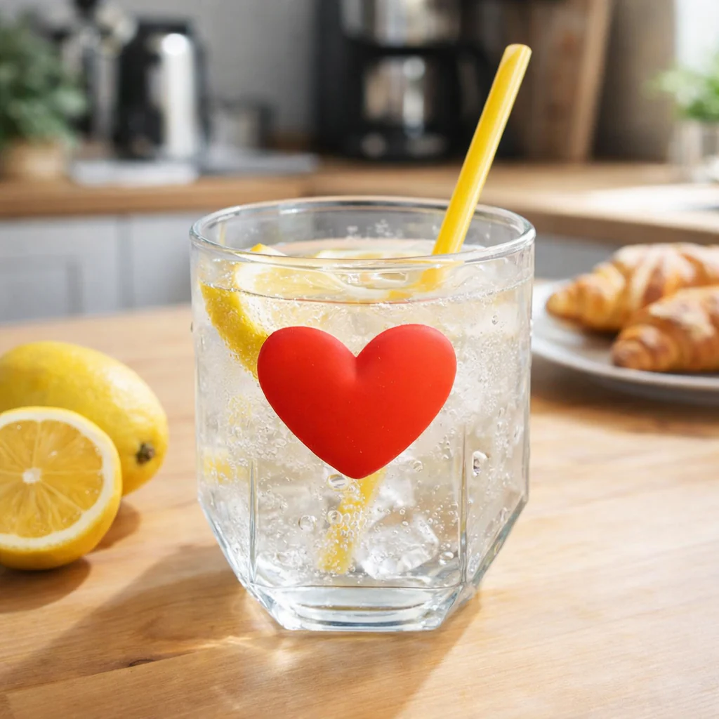 Diamond Glass with Resin Bold Heart (350ml) - Image 3