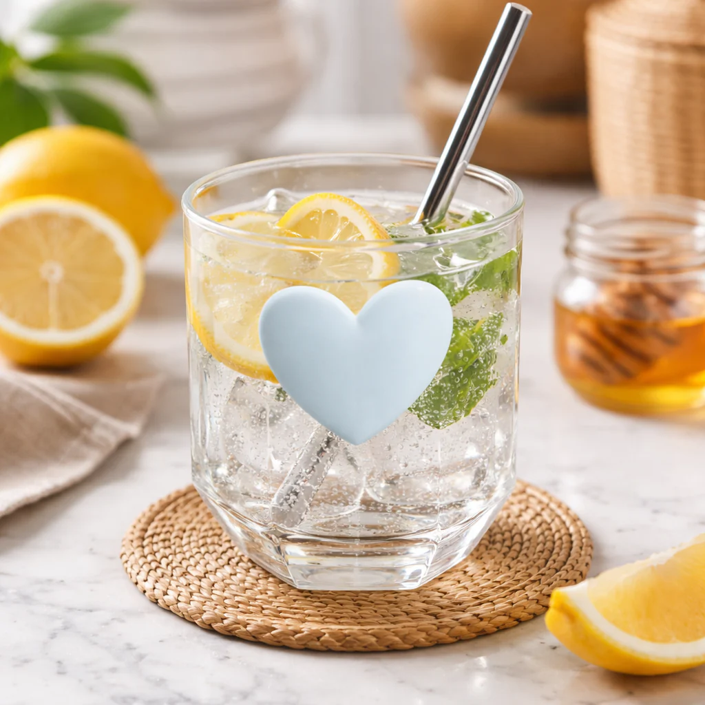 Diamond Glass with Resin Bold Heart (350ml) - Image 5