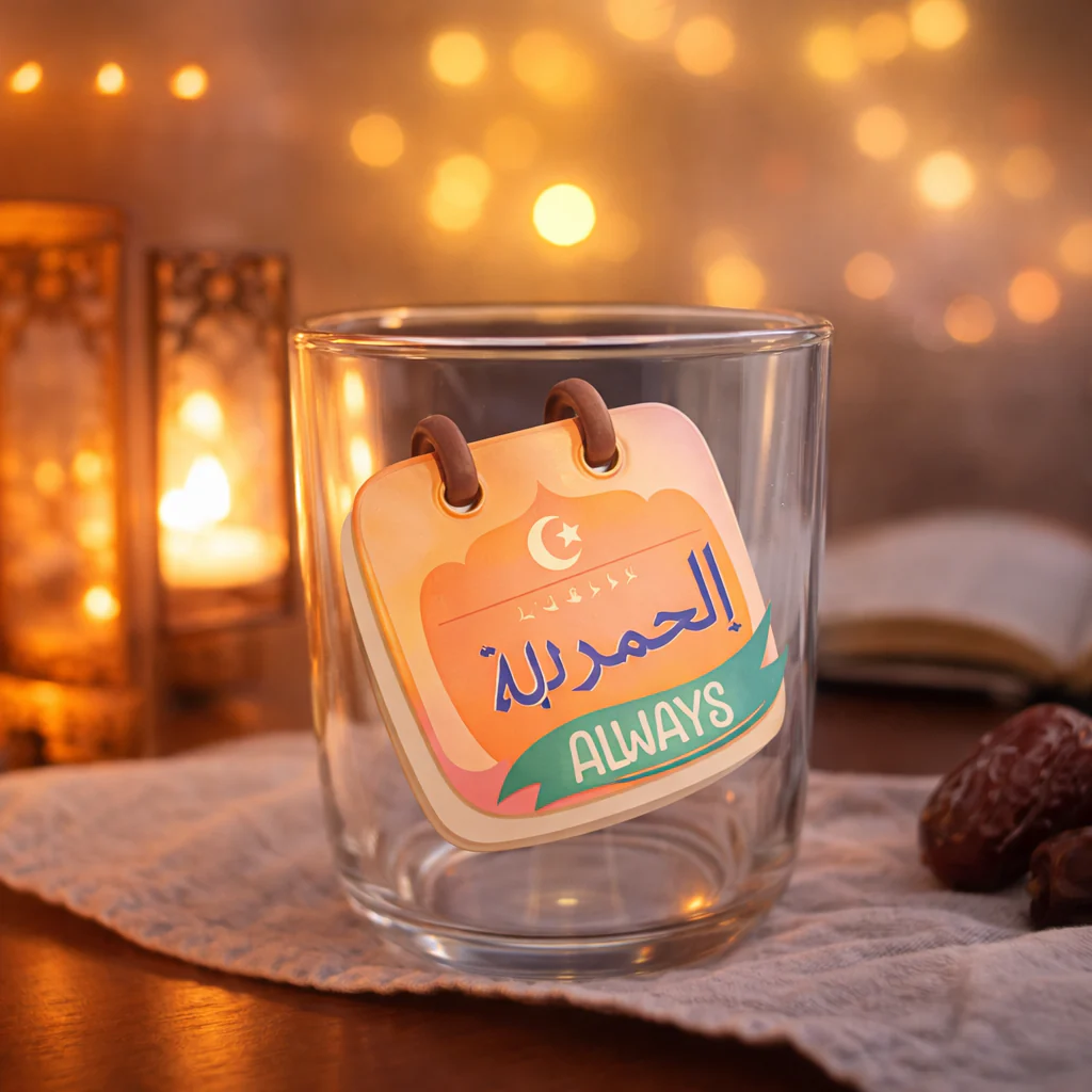 Ramadan Special Islamic Themed Glass Cups (300ml) - Image 15