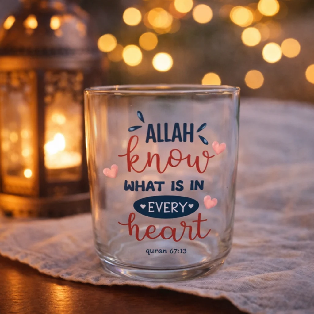 Ramadan Special Islamic Themed Glass Cups (300ml) - Image 20