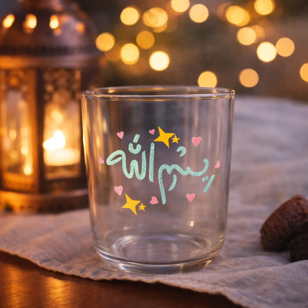 Ramadan Special Islamic Themed Glass Cups (300ml) - Image 21