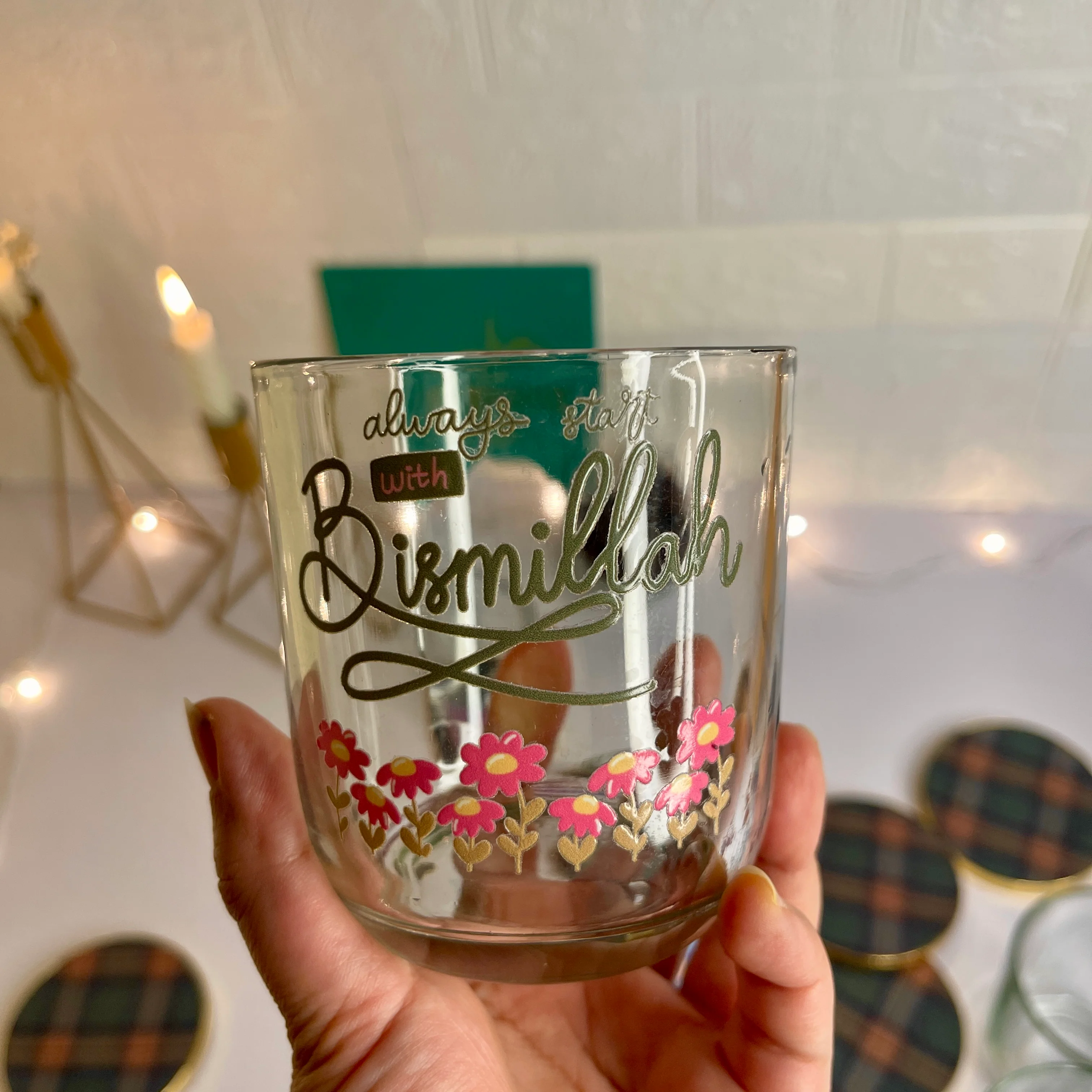 Ramadan Special Islamic Themed Glass Cups (300ml) - Image 6