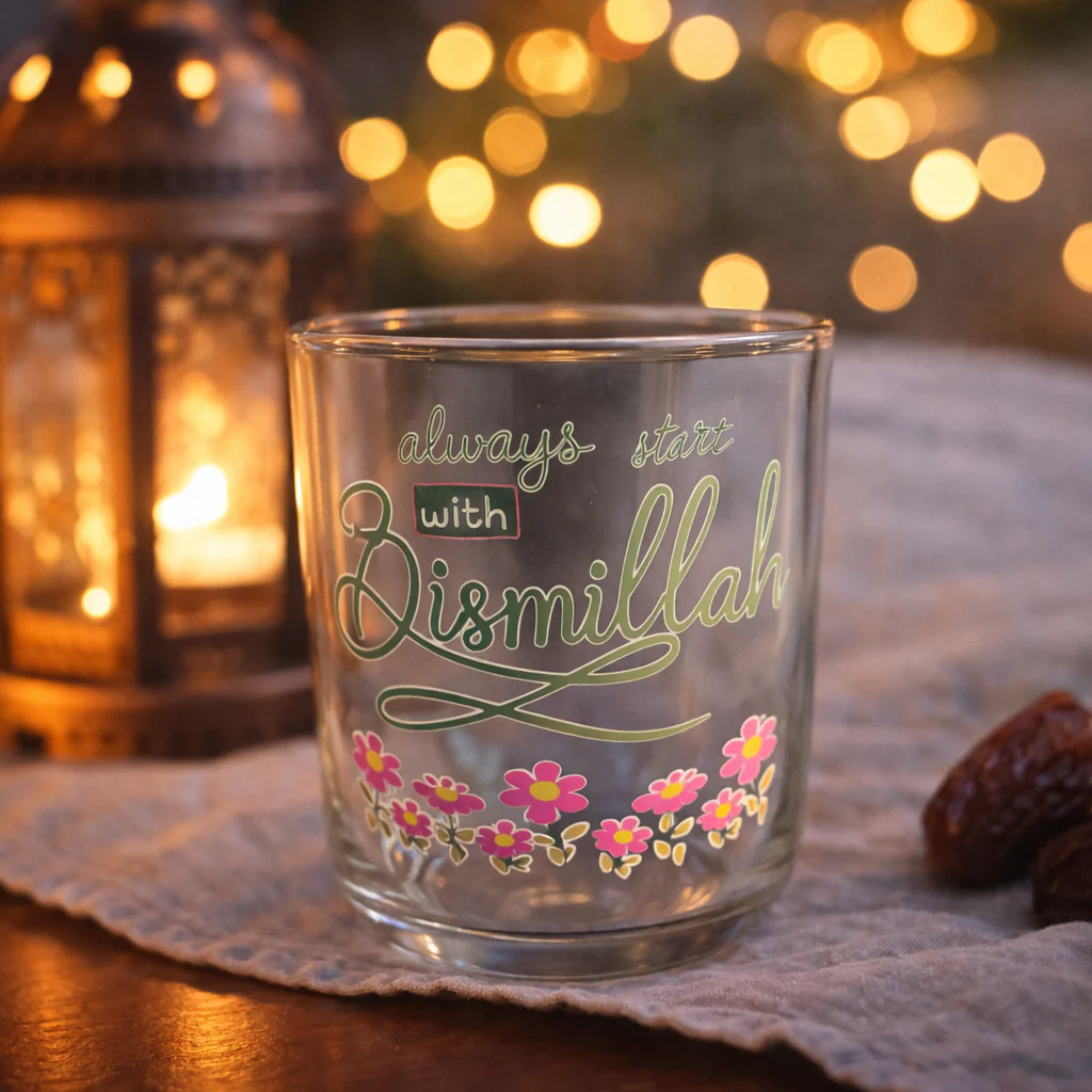 Ramadan Special Islamic Themed Glass Cups (300ml) - Image 7