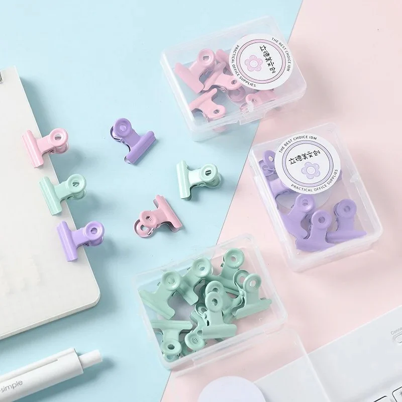 8-Piece Pastel Office Binder Clips - Image 3