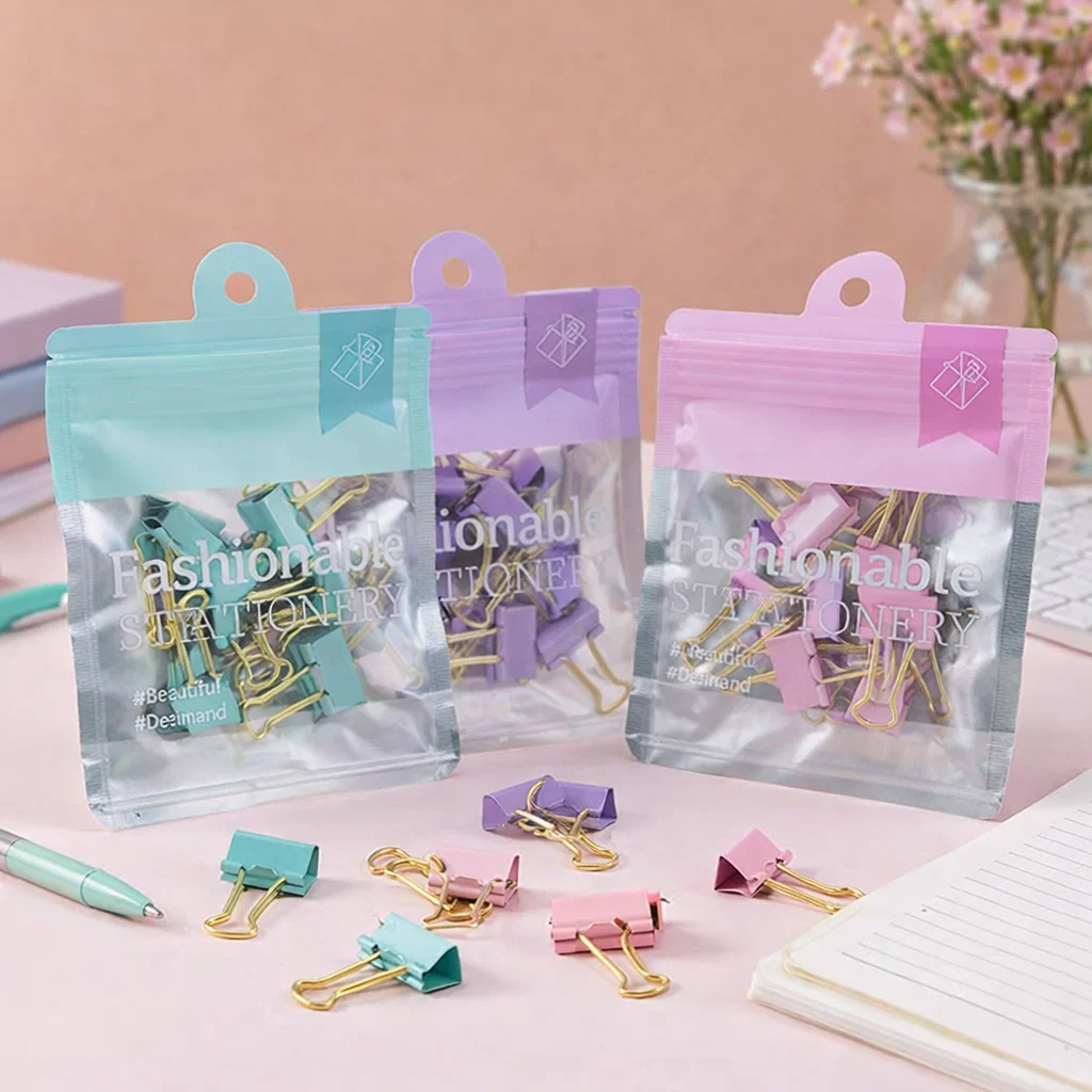 Pastel Binder Clips Set (Mix) - Image 3