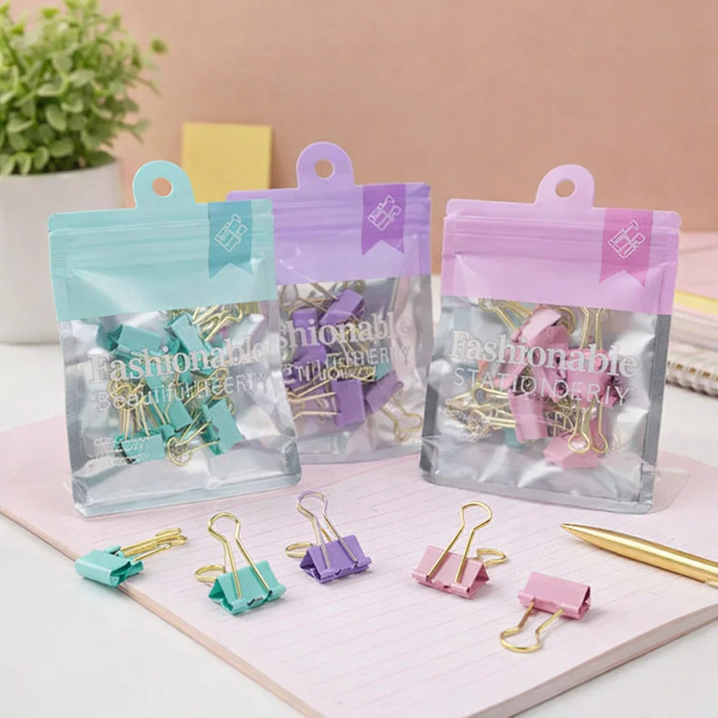 Pastel Binder Clips Set (Mix) - Image 4