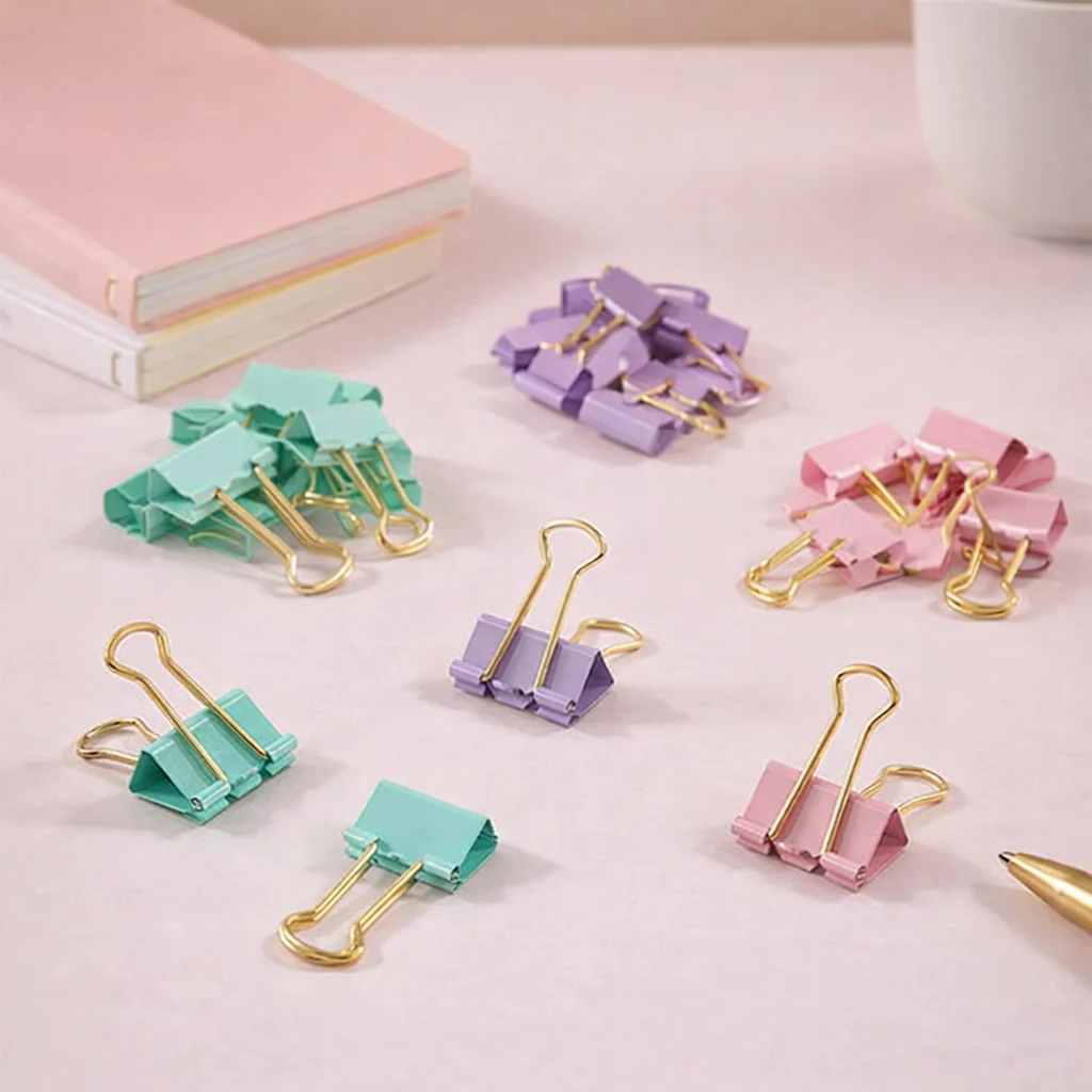Pastel Binder Clips Set (Mix) - Image 5