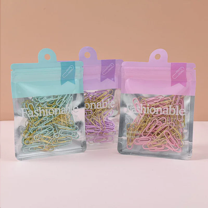 80-Piece Solid Pastel Clips Set - Image 3