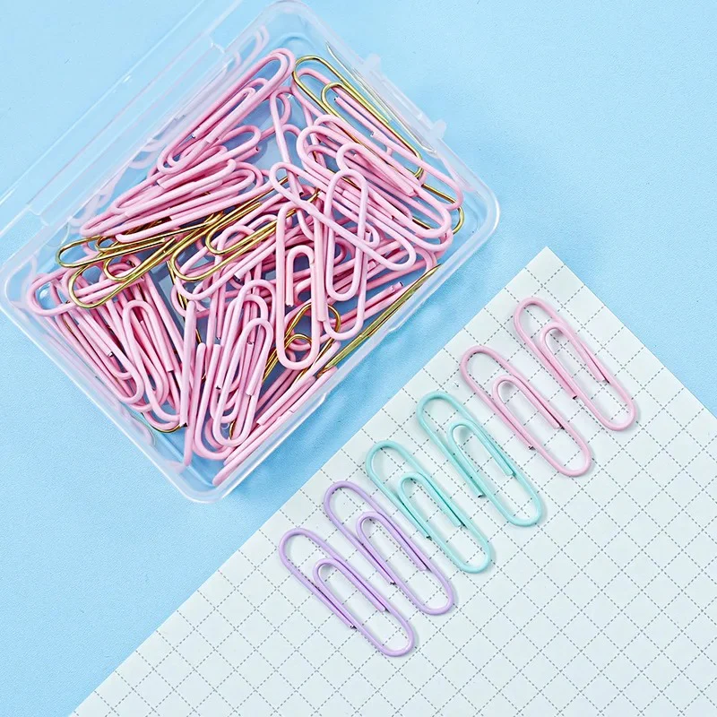 50-Piece Solid Pastel Clips Set - Image 3