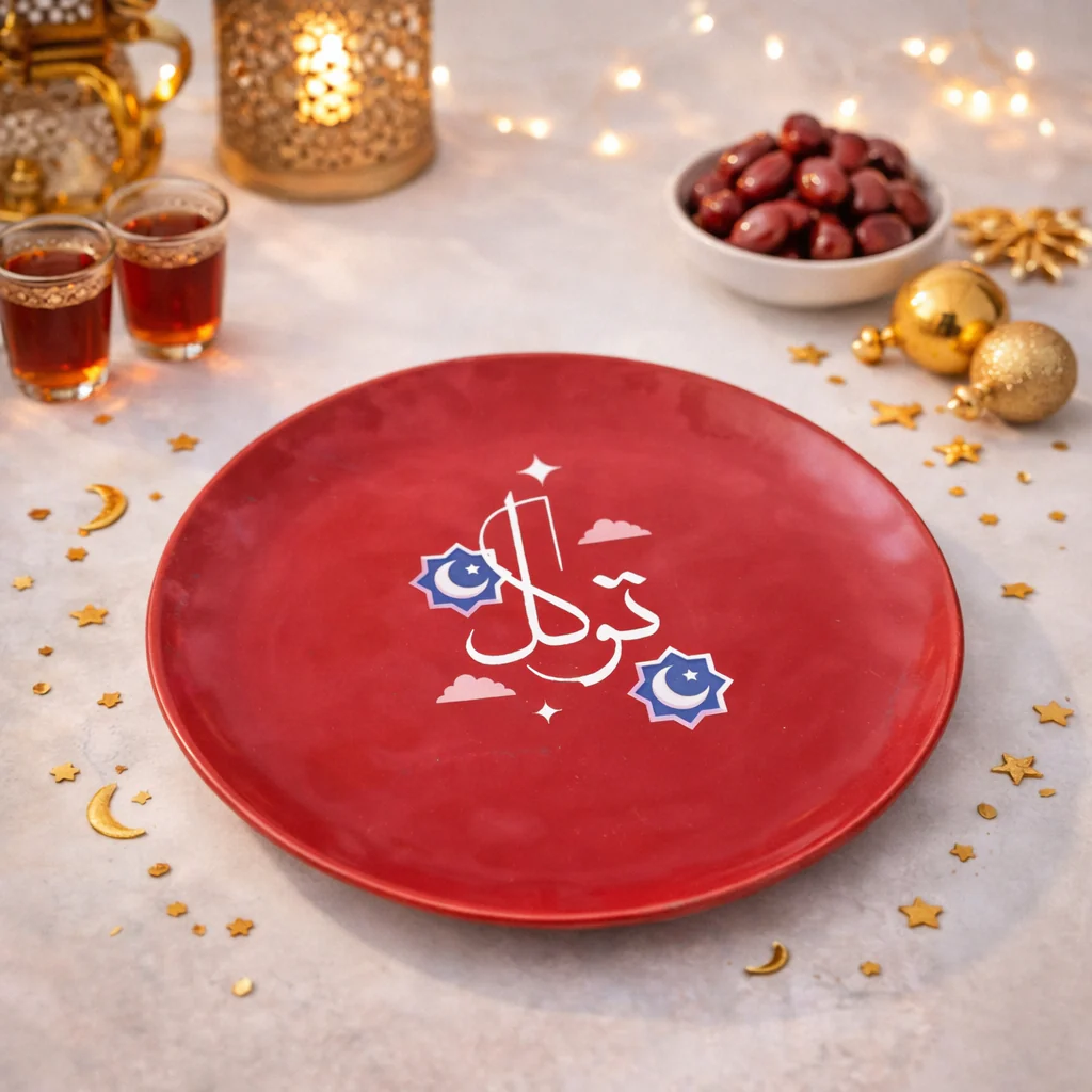 Breeze Ceramic “Tawakul” Plate (10 inch) - Image 3