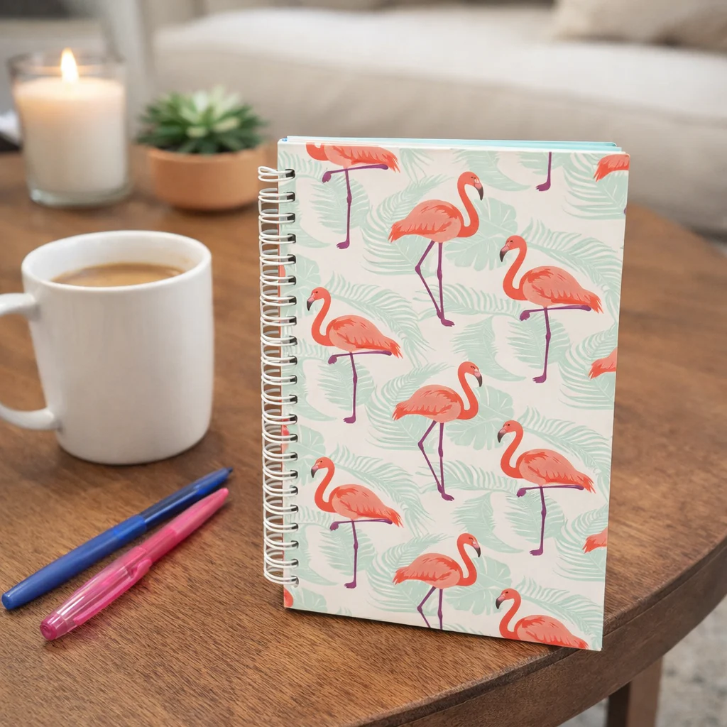 Flamingo Dotted Notebook (A5) - Image 2
