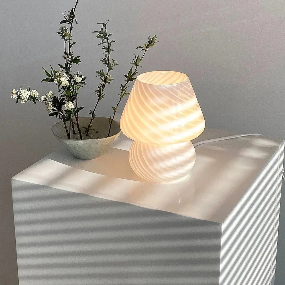 Modern Swirl Glass LED Table Lamp (USB Powered) - Image 10