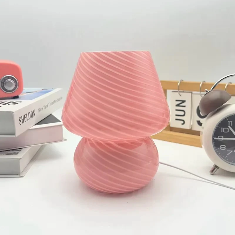 Modern Swirl Glass LED Table Lamp (USB Powered) - Image 4