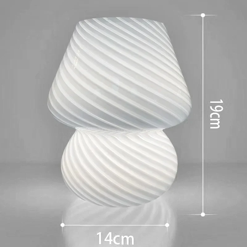 Modern Swirl Glass LED Table Lamp (USB Powered) - Image 9